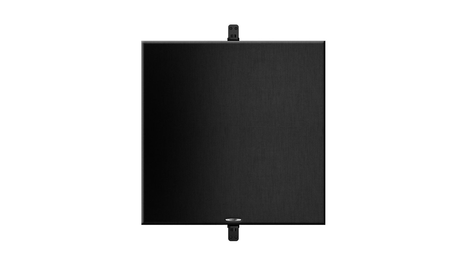 Sonus faber Arena 10 3-way in-wall/in-ceiling speaker featuring the optional square magnetic grille, crafted to protect the speaker.